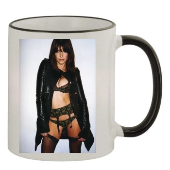 Stephanie Seymour 11oz Colored Rim & Handle Mug