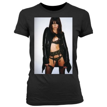 Stephanie Seymour Women's Junior Cut Crewneck T-Shirt