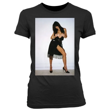 Stephanie Seymour Women's Junior Cut Crewneck T-Shirt