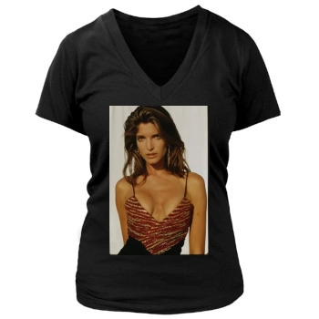 Stephanie Seymour Women's Deep V-Neck TShirt