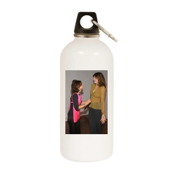 Stephanie Seymour White Water Bottle With Carabiner