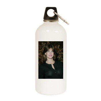 Stephanie Seymour White Water Bottle With Carabiner