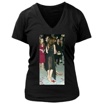 Stephanie Seymour Women's Deep V-Neck TShirt