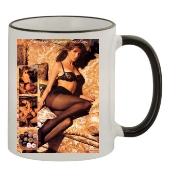 Stephanie Seymour 11oz Colored Rim & Handle Mug