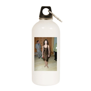 Summer Glau White Water Bottle With Carabiner