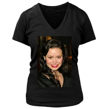 Summer Glau Women's Deep V-Neck TShirt