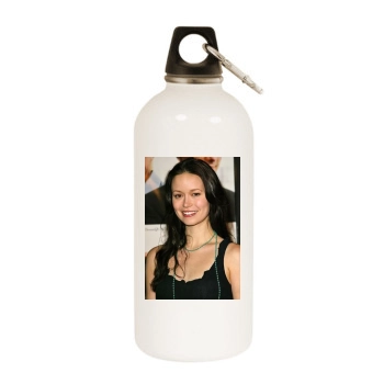 Summer Glau White Water Bottle With Carabiner