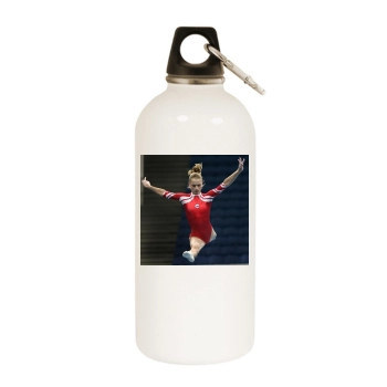 Svetlana Khorkina White Water Bottle With Carabiner