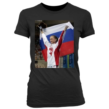 Svetlana Khorkina Women's Junior Cut Crewneck T-Shirt