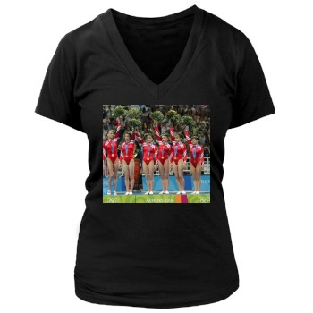 Svetlana Khorkina Women's Deep V-Neck TShirt