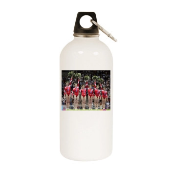 Svetlana Khorkina White Water Bottle With Carabiner