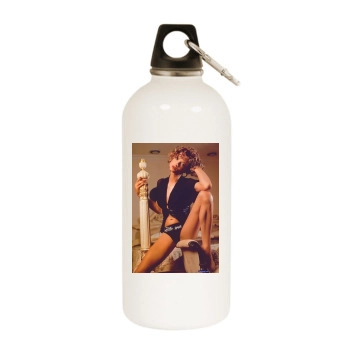 Svetlana Khorkina White Water Bottle With Carabiner