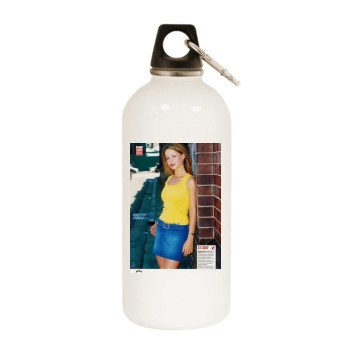 Tammin Sursok White Water Bottle With Carabiner