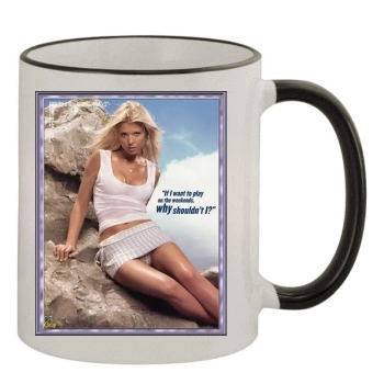 Tara Reid 11oz Colored Rim & Handle Mug