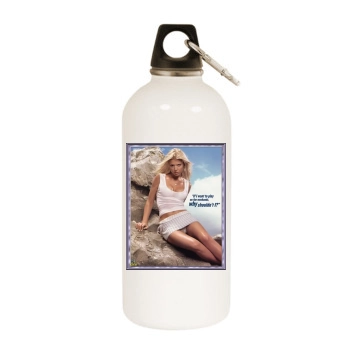 Tara Reid White Water Bottle With Carabiner