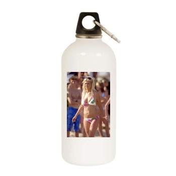 Tara Reid White Water Bottle With Carabiner