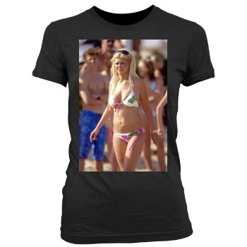 Tara Reid Women's Junior Cut Crewneck T-Shirt