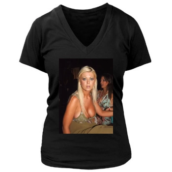 Tara Reid Women's Deep V-Neck TShirt