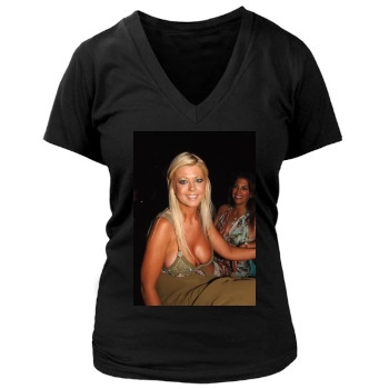 Tara Reid Women's Deep V-Neck TShirt