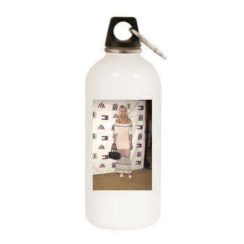 Tara Reid White Water Bottle With Carabiner