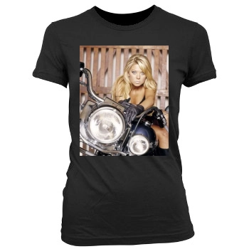 Tara Reid Women's Junior Cut Crewneck T-Shirt