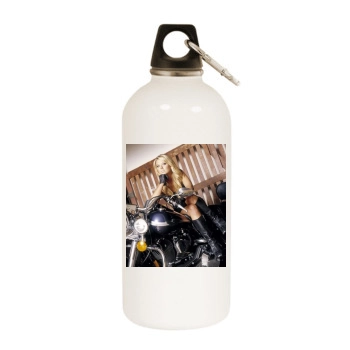 Tara Reid White Water Bottle With Carabiner