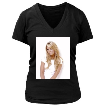 Tara Reid Women's Deep V-Neck TShirt