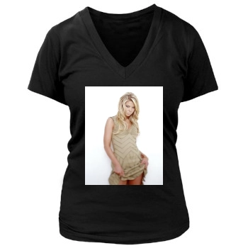 Tara Reid Women's Deep V-Neck TShirt