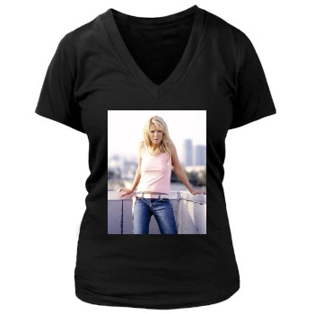 Tara Reid Women's Deep V-Neck TShirt