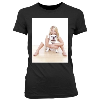 Tara Reid Women's Junior Cut Crewneck T-Shirt