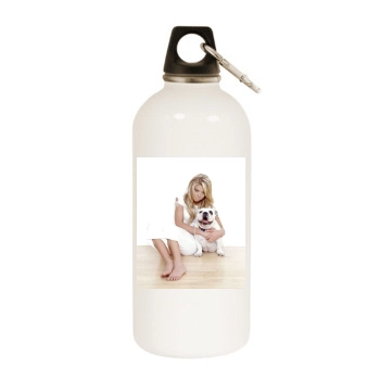 Tara Reid White Water Bottle With Carabiner