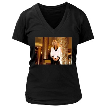 Tara Reid Women's Deep V-Neck TShirt