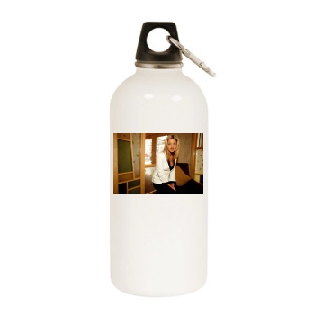 Tara Reid White Water Bottle With Carabiner