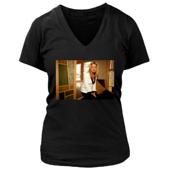 Tara Reid Women's Deep V-Neck TShirt