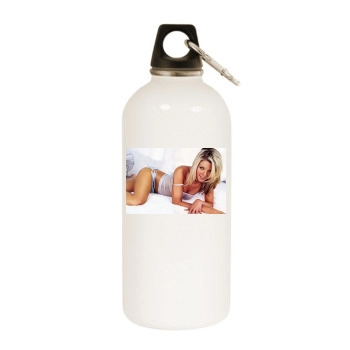 Tara Reid White Water Bottle With Carabiner