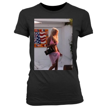 Tara Reid Women's Junior Cut Crewneck T-Shirt