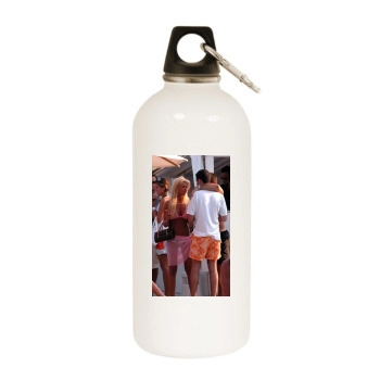 Tara Reid White Water Bottle With Carabiner