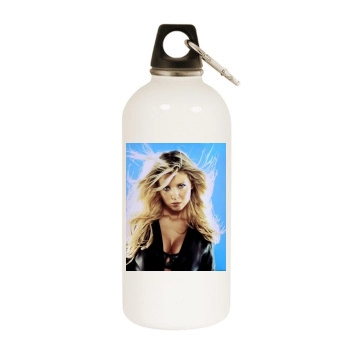 Tara Reid White Water Bottle With Carabiner