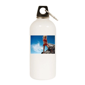 Tara Reid White Water Bottle With Carabiner