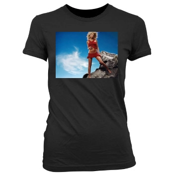 Tara Reid Women's Junior Cut Crewneck T-Shirt