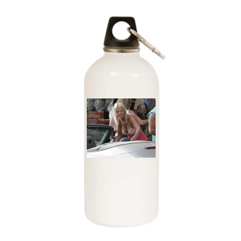 Tara Reid White Water Bottle With Carabiner