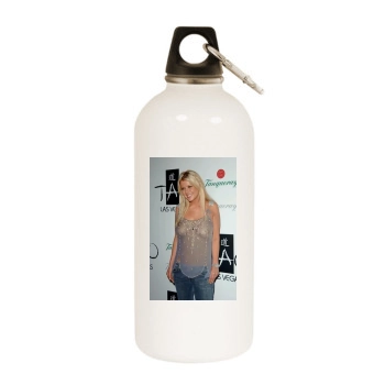 Tara Reid White Water Bottle With Carabiner