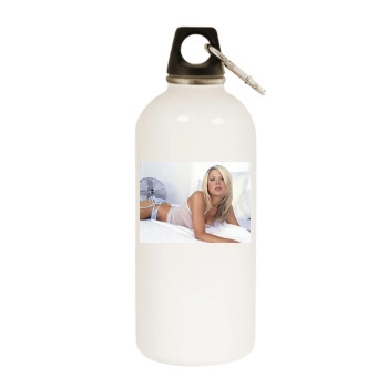 Tara Reid White Water Bottle With Carabiner