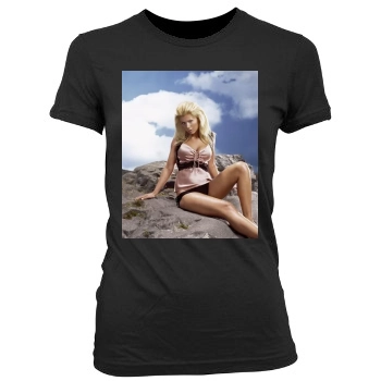 Tara Reid Women's Junior Cut Crewneck T-Shirt