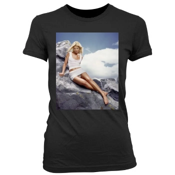 Tara Reid Women's Junior Cut Crewneck T-Shirt