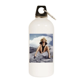 Tara Reid White Water Bottle With Carabiner