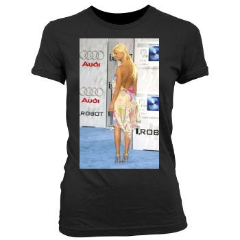 Tara Reid Women's Junior Cut Crewneck T-Shirt