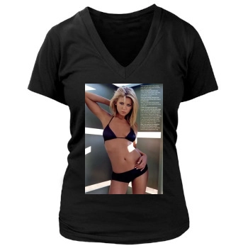 Tara Reid Women's Deep V-Neck TShirt