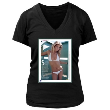 Tara Reid Women's Deep V-Neck TShirt