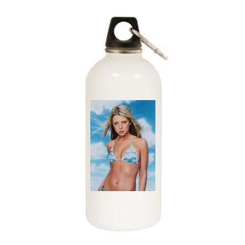 Tara Reid White Water Bottle With Carabiner